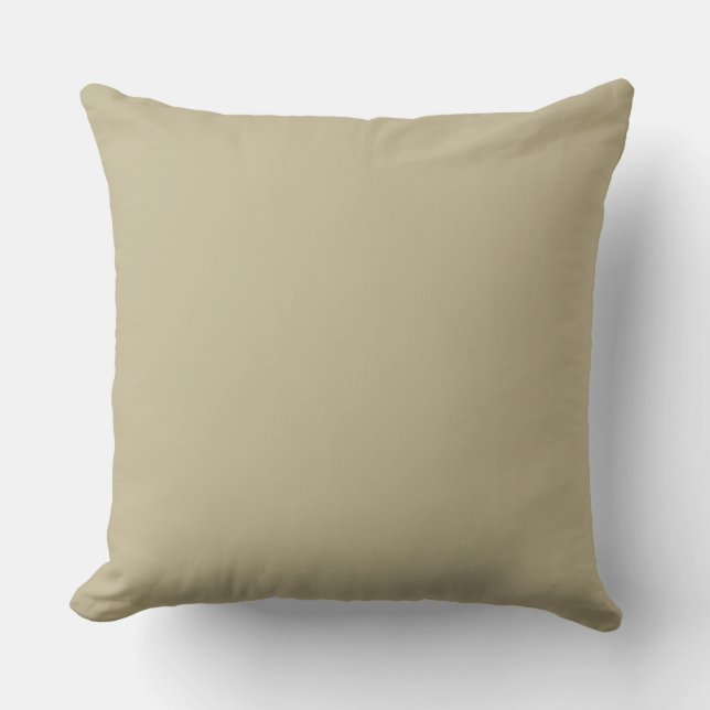 Khaki, Solid Color, Cushion, Modern, Simple Kudde (Framsida)