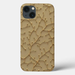 Khaki Sprucken Textur Modern iPhone-fodral