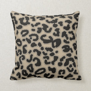 Khaki, Tan, leopard Animal Print Kudde