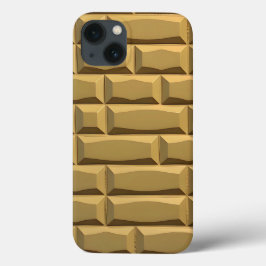 Khaki-tegelstruktur iPhone-fodral Stylisk look