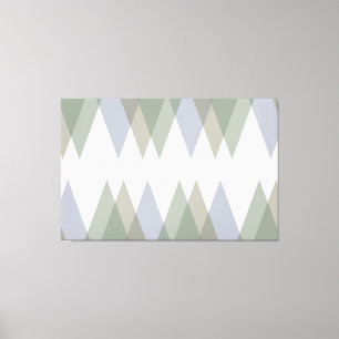 Khaki triangles canvastryck