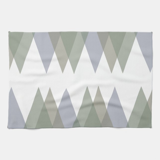 Khaki triangles kökshandduk (Horisontell)