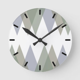 Khaki triangles rund klocka