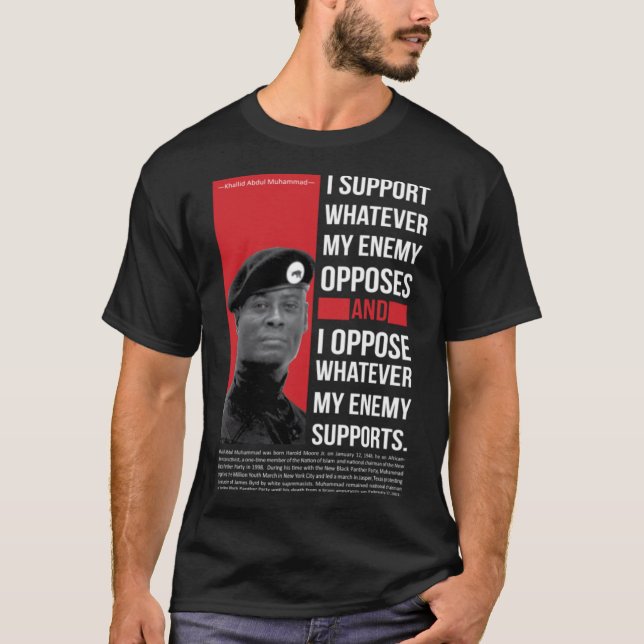 Khalid Abdul Muhammad citat T Shirt (Framsida)