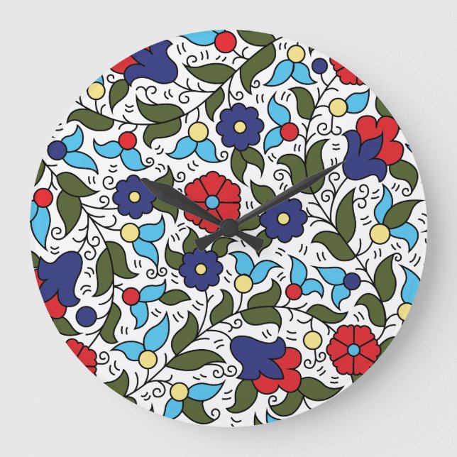 Khalil Hebron Mitten Östra Ceramic Inspired Stor Klocka (Framsida)