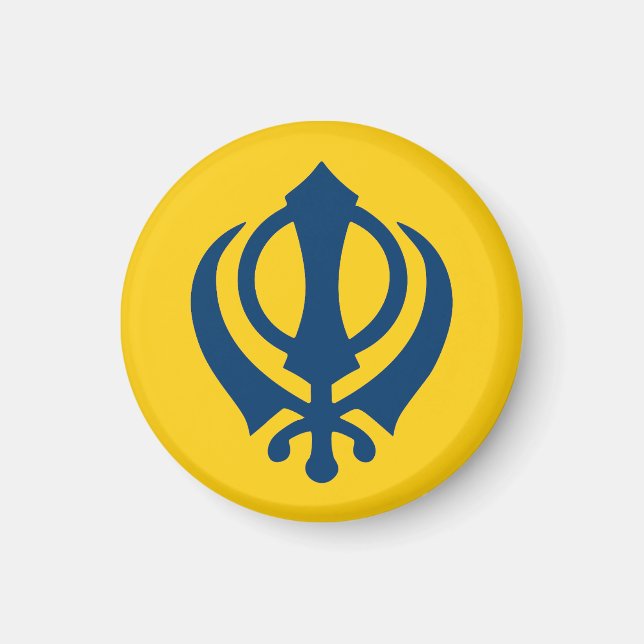 Khalistan flagga (föreslaget) magnet (Framsidan)