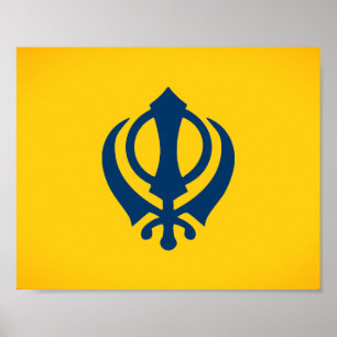 Khalistan flagga (föreslaget) poster