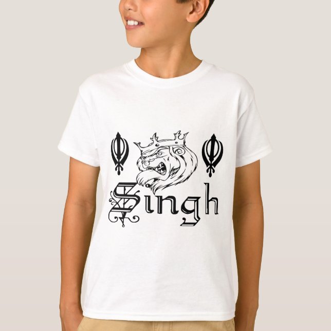 Khalsa för PunjabiKhanda Sikh Merchandise Tee Shirt (Framsida)