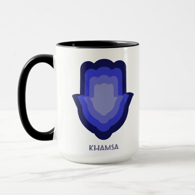 Khamsa Blue Mugg (Vänster)