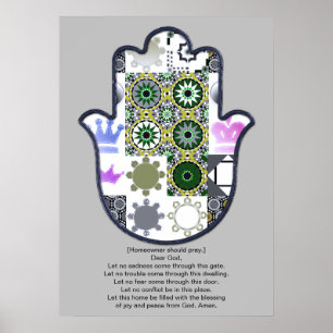 Khamsa Hand Affisch Design 1 Ägare Uppgraderad