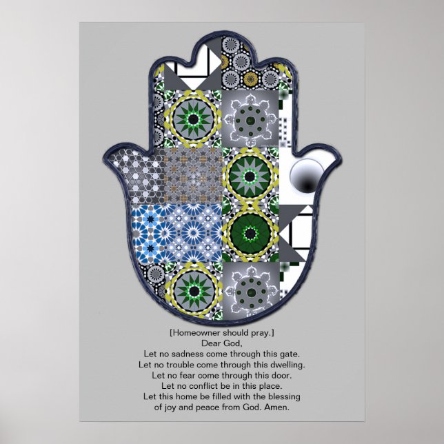 Khamsa Hand Affisch Design 2 Ägare Uppgradering (Framsidan)
