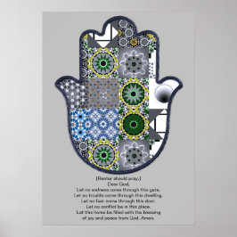 Khamsa Hand Affisch Design 2 Hyresgäst Lyxig
