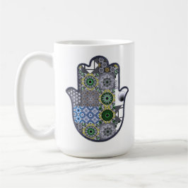 Khamsa Hand Patchwork 2 Kaffemugg