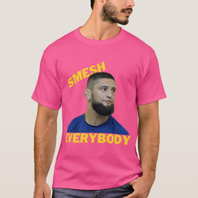 Khamzat Chimaev Borz Smech Alla T Shirt (Framsida)