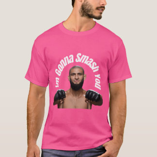 Khamzat Chimaev - Im Gonna Smash You (vit) T Shirt