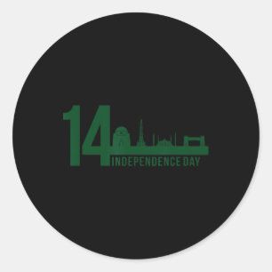 Khan 14 augusti Independence day Pakistan Patrioti Runt Klistermärke