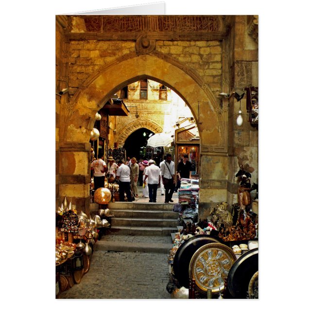 Khan al-khalili-marknaden hälsningskort (Framsidan)