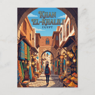 Khan el-Khalili Egypten Vykort