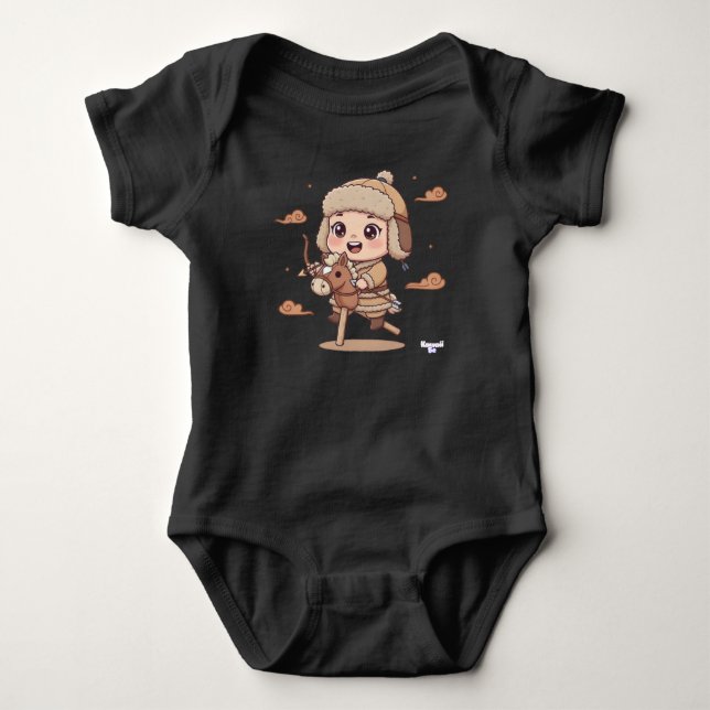 Khan Mongol Kawaii Be T Shirt (Framsida)
