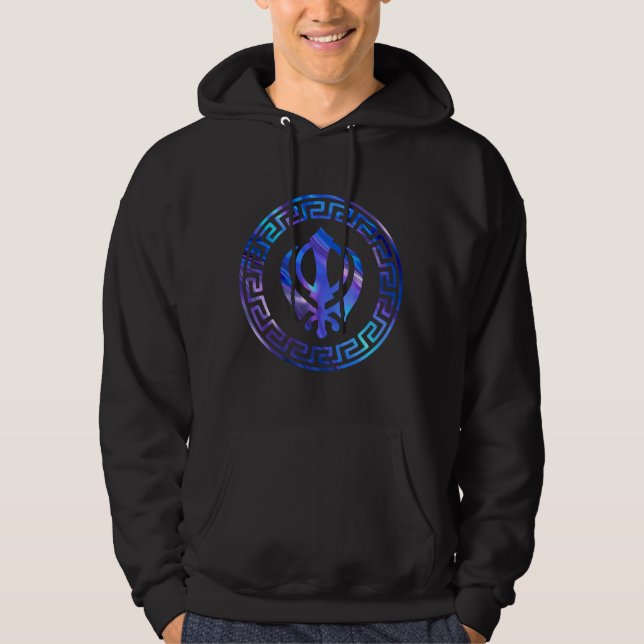Khanda, Sikh, sikhissymbol, Sikh Khanda Hoodies Hoodie (Framsida)