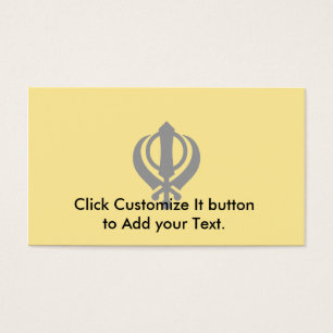 Khanda Sikhism Visitkort