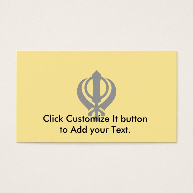 Khanda Sikhism Visitkort (Framsidan)