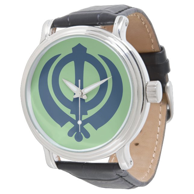 Khanda-symbol (Sikh) Armbandsur (Vinklad)