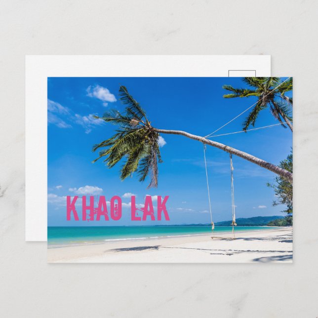 Khao Lak Phang-Nga Thailand Beach Panorama Helgdag Helg Vykort (Fram/baksida)
