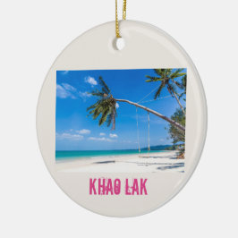 Khao Lak Phang-Nga Thailand Beach Panorama Helgdag Julgransprydnad Keramik