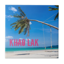 Khao Lak Phang-Nga Thailand Beach Panorama Helgdag Kakelplatta