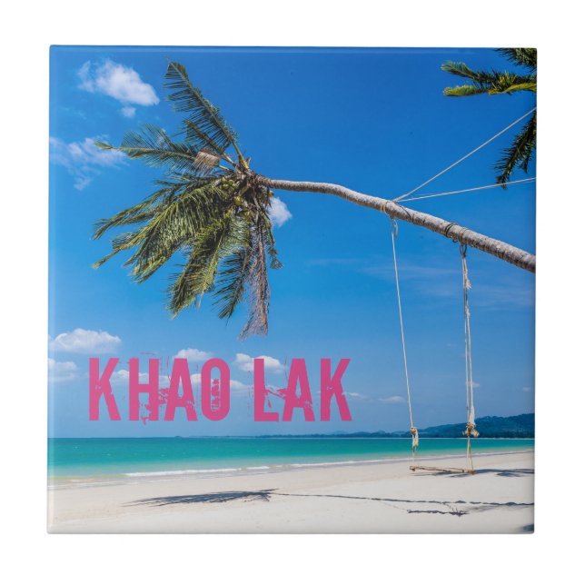 Khao Lak Phang-Nga Thailand Beach Panorama Helgdag Kakelplatta (Framsidan)