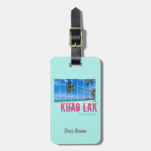 Khao Lak Phang-Nga Thailand Vintage Beach Souvenir Bagagebricka