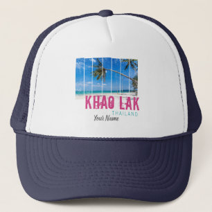 Khao Lak Phang-Nga Thailand Vintage Beach Souvenir Keps