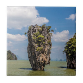 Khao Phing Kan sten ö Phuket i Thailand-gåva Kakelplatta