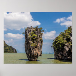 Khao Phing Kan sten ö Phuket i Thailand-gåva Poster