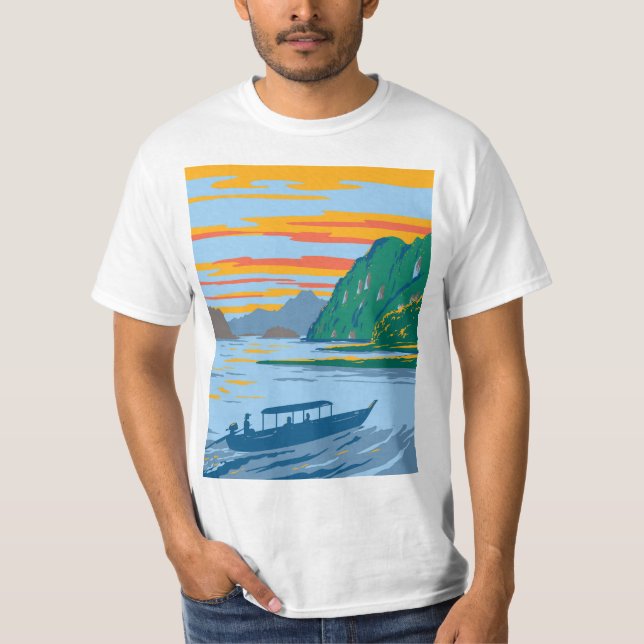 Khao Sok nationalpark i Surat Thani Thailand WPA T Shirt (Framsida)