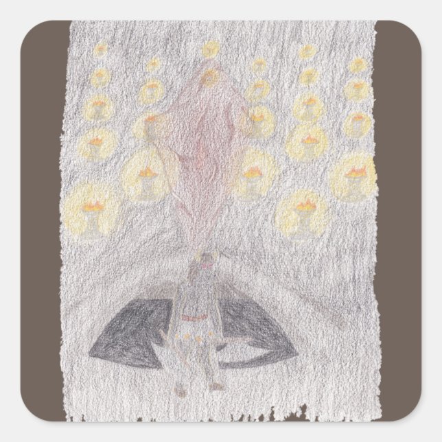 Khaos Crystal Fyrkantigt Klistermärke (Framsida)