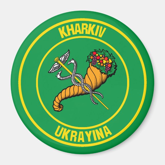 Kharkiv Round Emblem Magnet (Framsidan)
