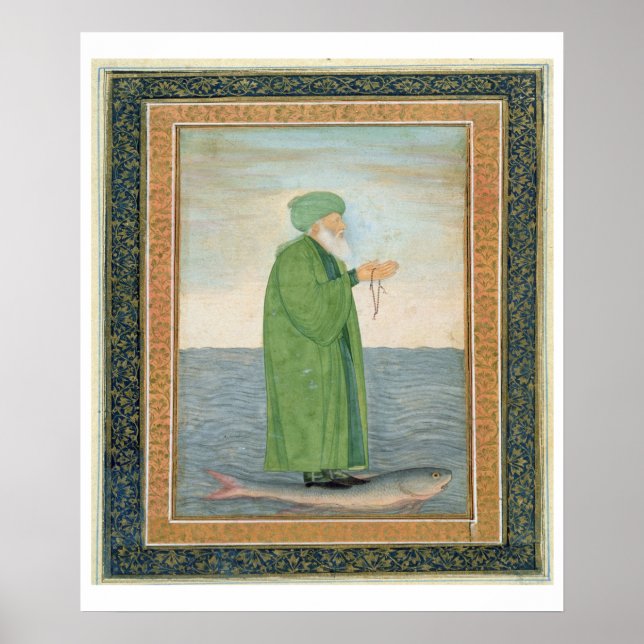 Khawa Khizir Khan rider på en fisk från Small Poster (Framsidan)