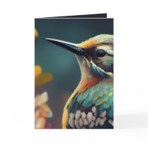 Khem Hummingbird Bröllopsinbjudan | 5×7 Blommig B