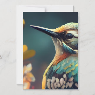 Khem Hummingbird Garden Tunn Magnetisk Spara Dagen Inbjudningskort