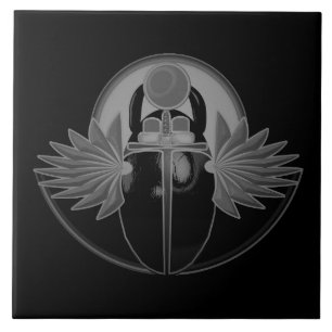 Kherpi Gud för den Stigning Sol, scarabskalan. Kakelplatta