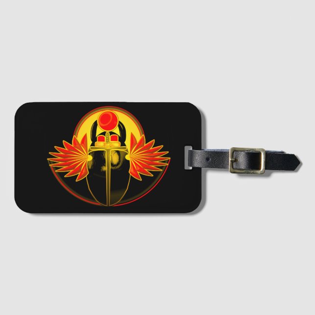 Kherpi Gud för det Stigning Sol, scarabskalan. Bagagebricka (Framsida horisontal)