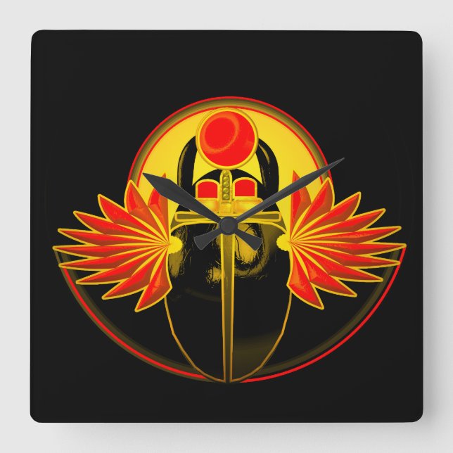 Kherpi Gud för det Stigning Sol, scarabskalan. Fyrkantig Klocka (Framsida)