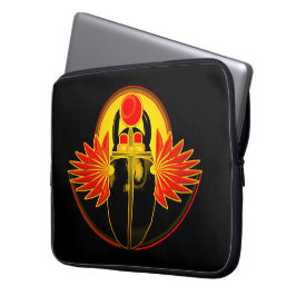 Kherpi Gud för det Stigning Sol, scarabskalan. Laptop Fodral