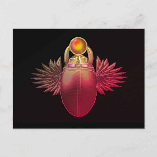 Kherpi Gud för det Stigning Sol, scarabskalan. Vykort (Framsida)