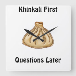 Khinkali Fyrkantig Klocka