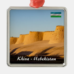 Khiva City Wall - Uzbekistan Julgransprydnad Metall