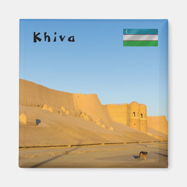 Khiva City Wall - Uzbekistan Magnet (Framsidan)
