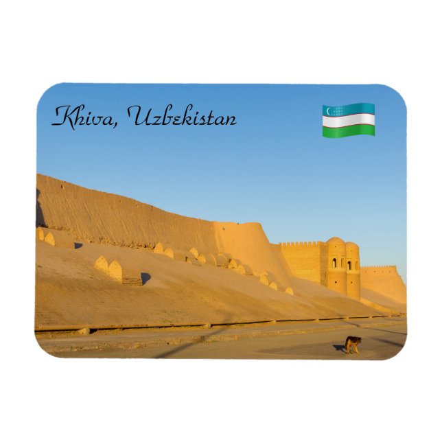 Khiva City Wall - Uzbekistan Magnet (Horisontell)